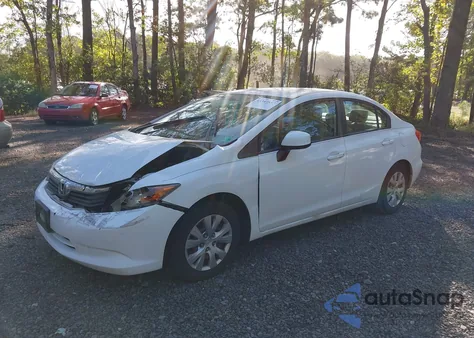 2012 Honda Civic Lx из США, поврежденный, VIN 2HGFB2F54CH574492